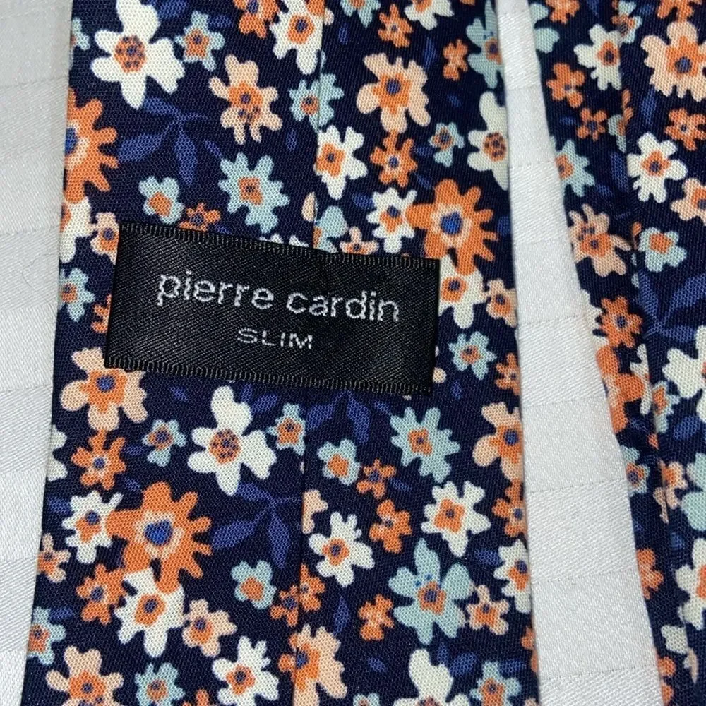 Pierre Cardin Flower Floral Skinny Tie